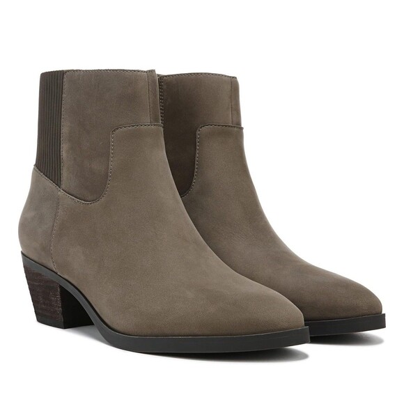 Vionic Womens Shantelle Taupe Zipper Ankle Boots 10 Wide Floor Model Waterproof - Picture 1 of 12